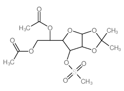 [2-acetyloxy-2-(7,7-dimethyl-4-methylsulfonyloxy-2,6,8-trioxabicyclo[3.3.0]oct-3-yl)ethyl] acetate structure