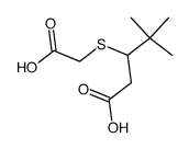 3-((carboxymethyl)thio)-4,4-dimethylpentanoic acid结构式