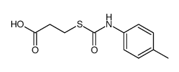 3-p-tolylcarbamoylsulfanyl-propionic acid Structure