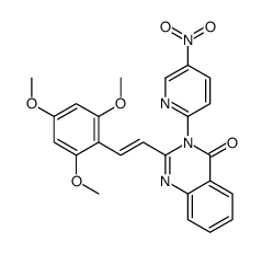 3-(5-nitropyridin-2-yl)-2-[(E)-2-(2,4,6-trimethoxyphenyl)ethenyl]quinazolin-4-one Structure