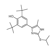 4-(3,5-di-tert-butyl-4-hydroxyphenyl)-2-isopropylthio-5-methylimidazole Structure