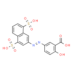 5-[(4,8-disulpho-2-naphthyl)azo]salicylic acid结构式