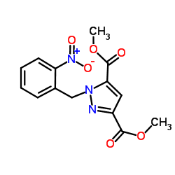 1H-Pyrazole-3,5-dicarboxylic acid, 1-[(2-nitrophenyl)methyl]-, 3,5-dimethyl ester Structure