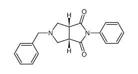 (3aR,6aS)-5-benzyl-2-phenyltetrahydropyrrolo[3,4-c]pyrrole-1,3(2H,3aH)-dione Structure