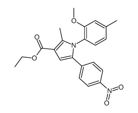 1-(2-Methoxy-4-methyl-phenyl)-2-methyl-5-(4-nitro-phenyl)-1H-pyrrole-3-carboxylic acid ethyl ester结构式