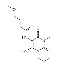 Butanamide,N-[6-amino-1,2,3,4-tetrahydro-3-methyl-1-(2-methylpropyl)-2,4-dioxo-5-pyrimidinyl]-4-methoxy- structure