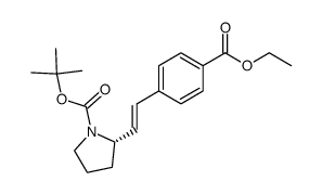 ethyl 4-[2-[1-(tert-butoxycarbonyl)-(2S)-pyrrolidinyl]-(E)-ethenyl]benzoate Structure