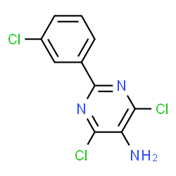 2-(3-CHLOROPHENYL)-4,6-DICHLORO-5-PYRIMIDINAMINE结构式