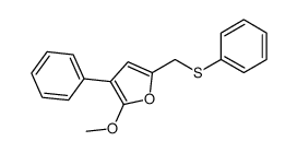 2-methoxy-3-phenyl-5-(phenylsulfanylmethyl)furan结构式