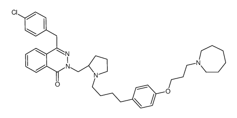 2-[[(2R)-1-[4-[4-[3-(azepan-1-yl)propoxy]phenyl]butyl]pyrrolidin-2-yl]methyl]-4-[(4-chlorophenyl)methyl]phthalazin-1-one Structure