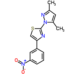 2-(3,5-Dimethyl-1H-pyrazol-1-yl)-4-(3-nitrophenyl)-1,3-thiazole结构式