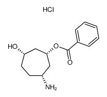 all-cis-5-amino-3-(benzoyloxy)cycloheptanol hydrochloride结构式