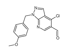 4-chloro-1-[(4-methoxyphenyl)methyl]pyrazolo[3,4-b]pyridine-5-carbaldehyde Structure