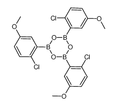 tris(2-chloro-5-methoxy phenyl)boroxine结构式