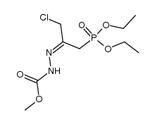 (E)-methyl 2-(1-chloro-3-(diethoxyphosphoryl)propan-2-ylidene)hydrazinecarboxylate Structure