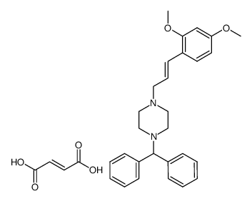 1-Benzhydryl-4-(2,4-dimethoxycinnamyl) piperazine fumarate结构式