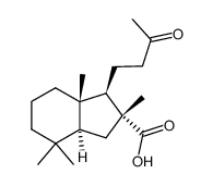 (1R,2R,8aS)-2,4,4,7a-Tetramethyl-1-(3-oxobutyl)-trans-hydrindan-2-carb oxylic acid结构式