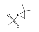 2,2-dimethyl-1-(methylsulfonyl)aziridine结构式