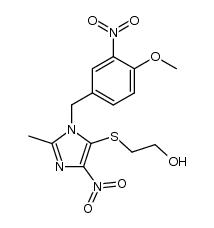 2-((1-(4-methoxy-3-nitrobenzyl)-2-methyl-4-nitro-1H-imidazol-5-yl)thio)ethanol Structure