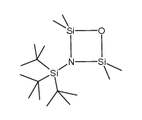 2,2,4,4-tetramethy-1-tri-t-butylsilyl-3-oxa-1-aza-2,4-disilacyclobutan Structure