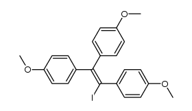 iodo-tris-(4-methoxy-phenyl)-ethene结构式