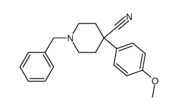 1-Benzyl-4-(4-Methoxyphenyl)Piperidine-4-Carbonitrile结构式