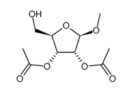 methyl 2,3-di-O-acetyl-β-D-ribofuranoside结构式