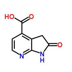 2-Oxo-2,3-dihydro-1H-pyrrolo[2,3-b]pyridine-4-carboxylic acid结构式