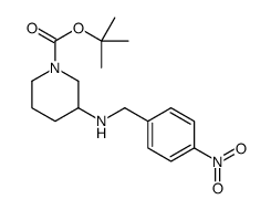3-(4-nitrobenzylamino)piperidine-1-carboxylic acid tert-butyl ester Structure