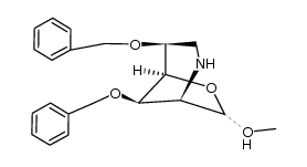 methyl 3,5-di-O-benzyl-2,6-dideoxy-2,6-imino-D-mannofuranoside Structure