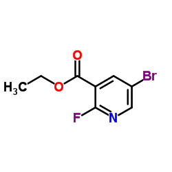 Ethyl 5-bromo-2-fluoro-3-pyridinecarboxylate结构式