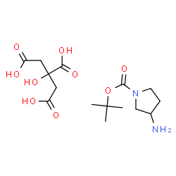 (R)-3-AMINO-1-N-BOC-PYRROLIDINECITRATE结构式