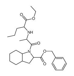 (2S,3aS,7aS)-1-[(2S)-2-[[(1S)-1-(Ethoxycarbonyl)butyl]amino]-1-oxopropyl]octahydro-1H-indole-2-carboxylic Acid Benzyl Ester Structure