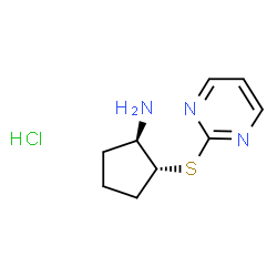 (1R,2R)-2-(PYRIMIDIN-2-YLTHIO)CYCLOPENTANAMINEHYDROCHLORIDE结构式