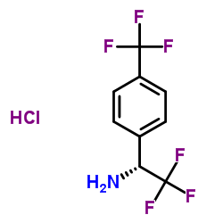 (R)-2,2,2-Trifluoro-1-(4-(trifluoromethyl)phenyl)ethanamine hydrochloride structure