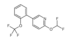 2-(difluoromethoxy)-5-(2-(trifluoromethoxy)phenyl)pyridine Structure