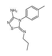 5-(propylimino)-4-(p-tolyl)-4,5-dihydro-1,2,4-thiadiazol-3-amine Structure