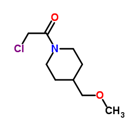 2-Chloro-1-[4-(methoxymethyl)-1-piperidinyl]ethanone结构式