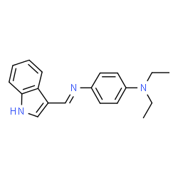 N,N-diethyl-N'-(1H-indol-3-ylmethylene)-1,4-benzenediamine Structure