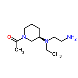 1-{(3R)-3-[(2-Aminoethyl)(ethyl)amino]-1-piperidinyl}ethanone Structure