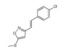 3-[(E)-2-(4-Chloro-phenyl)-vinyl]-5-methylsulfanyl-isoxazole Structure