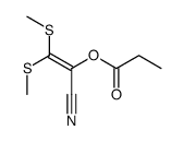 [1-cyano-2,2-bis(methylsulfanyl)ethenyl] propanoate结构式