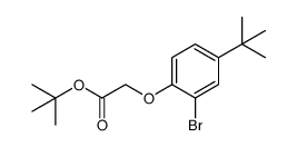 tert-butyl 2-(2-bromo-4-(tert-butyl)phenoxy)acetate结构式