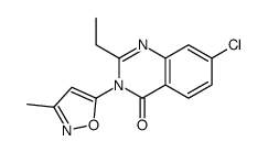 7-chloro-2-ethyl-3-(3-methyl-1,2-oxazol-5-yl)quinazolin-4-one Structure