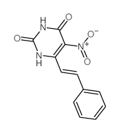 2,4(1H,3H)-Pyrimidinedione,5-nitro-6-(2-phenylethenyl)-结构式