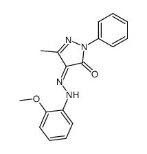 1-phenyl-3-methyl-4-(2-methoxy-phenylhydrazo)-5-pyrazolone Structure