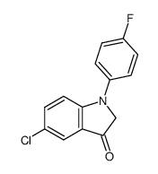 5-chloro-2,3-dihydro-1-(4-fluorophenyl)-1H-indol-3-one结构式