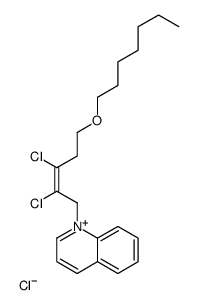 1-(2,3-dichloro-5-heptoxypent-2-enyl)quinolin-1-ium,chloride结构式