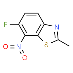 Benzothiazole, 6-fluoro-2-methyl-7-nitro- (9CI) structure