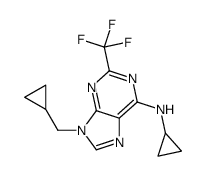 N-cyclopropyl-9-(cyclopropylmethyl)-2-(trifluoromethyl)purin-6-amine Structure